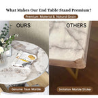 Luxury Round White Nightstand
