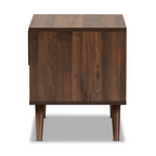 Open Shelf Walnut Nightstand