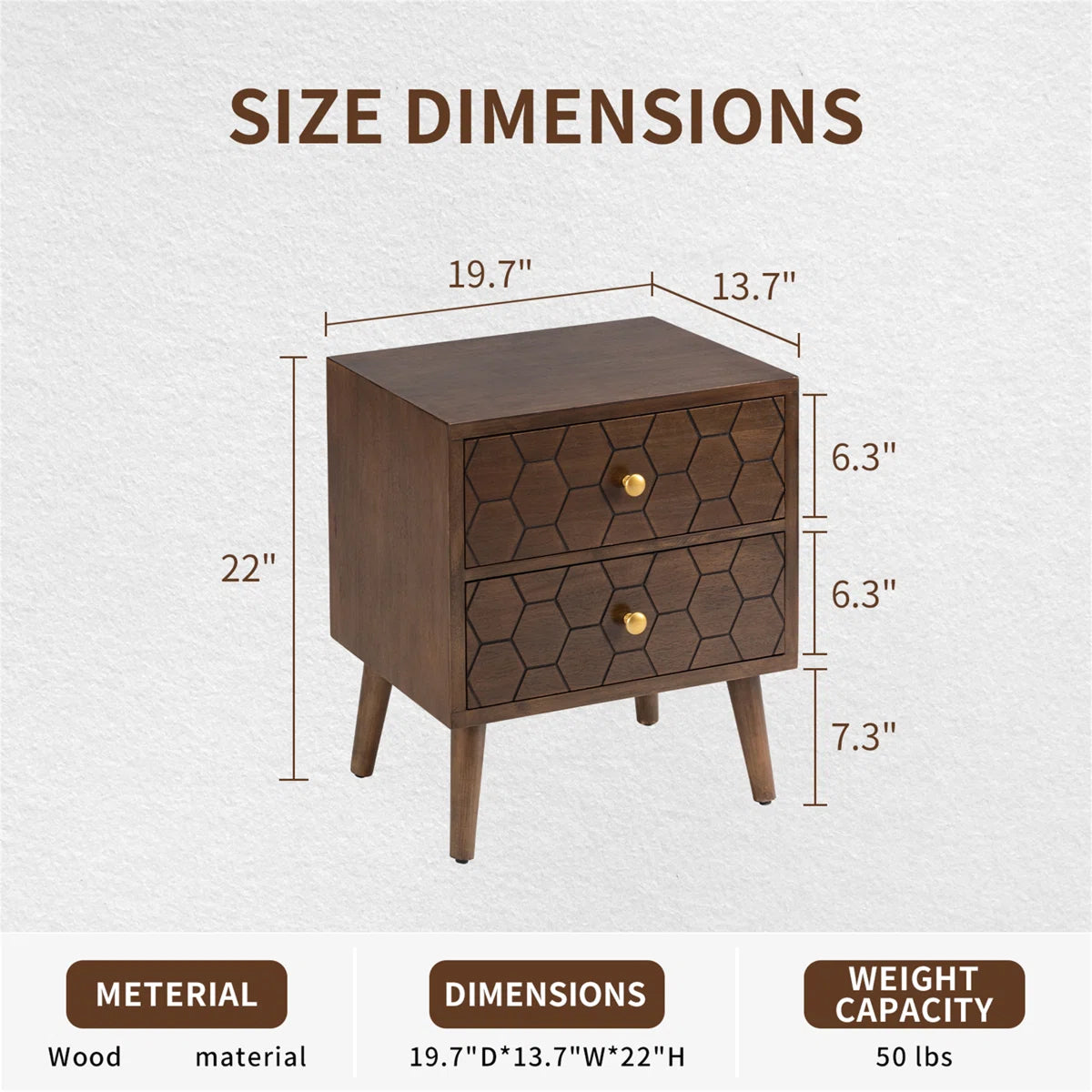 Honeycomb Accent Nightstand