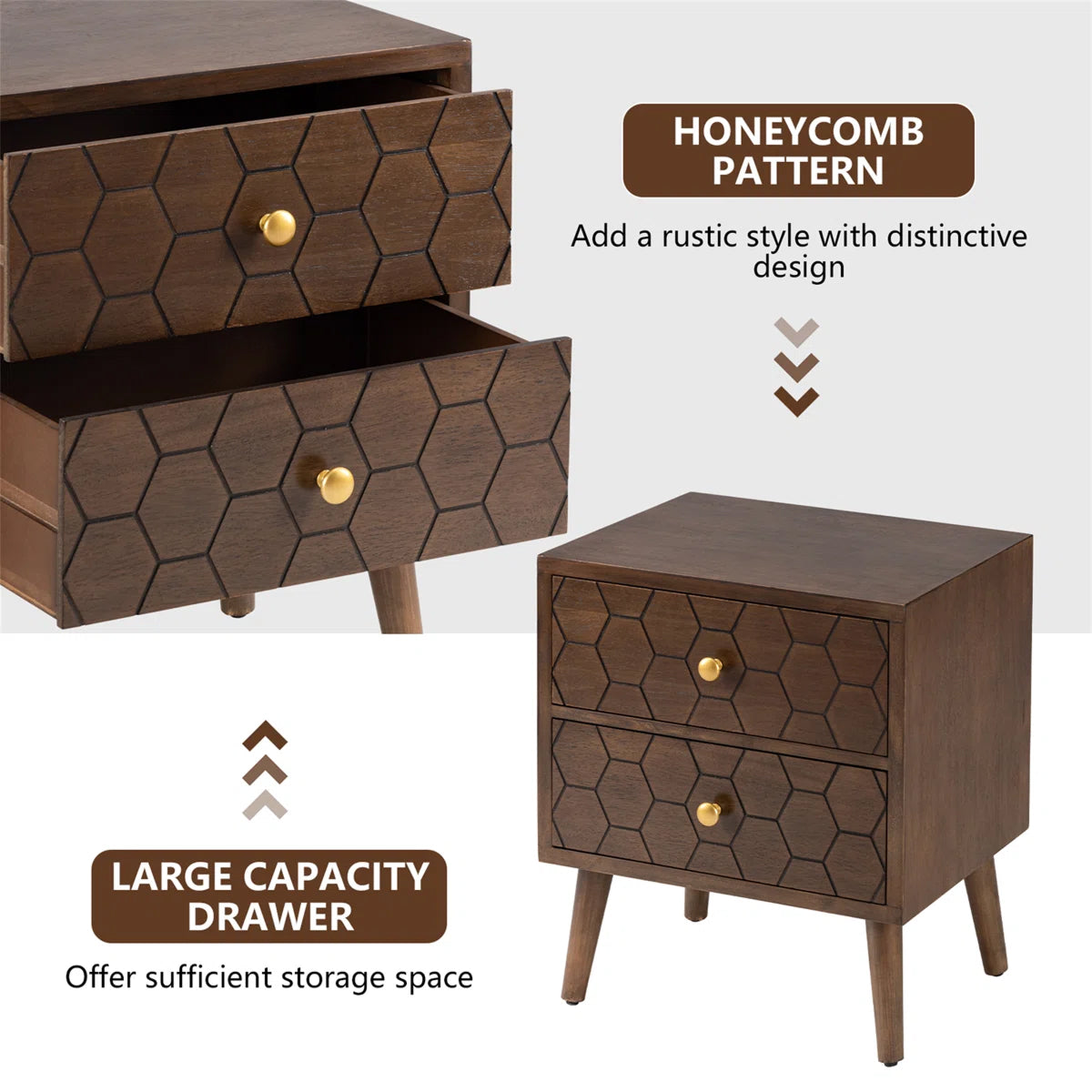Honeycomb Accent Nightstand