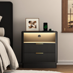 Contemporary LED Cabinet Nightstand