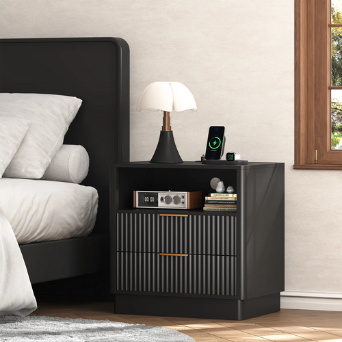 Contemporary LED Cabinet Nightstand