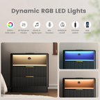 Contemporary LED Cabinet Nightstand