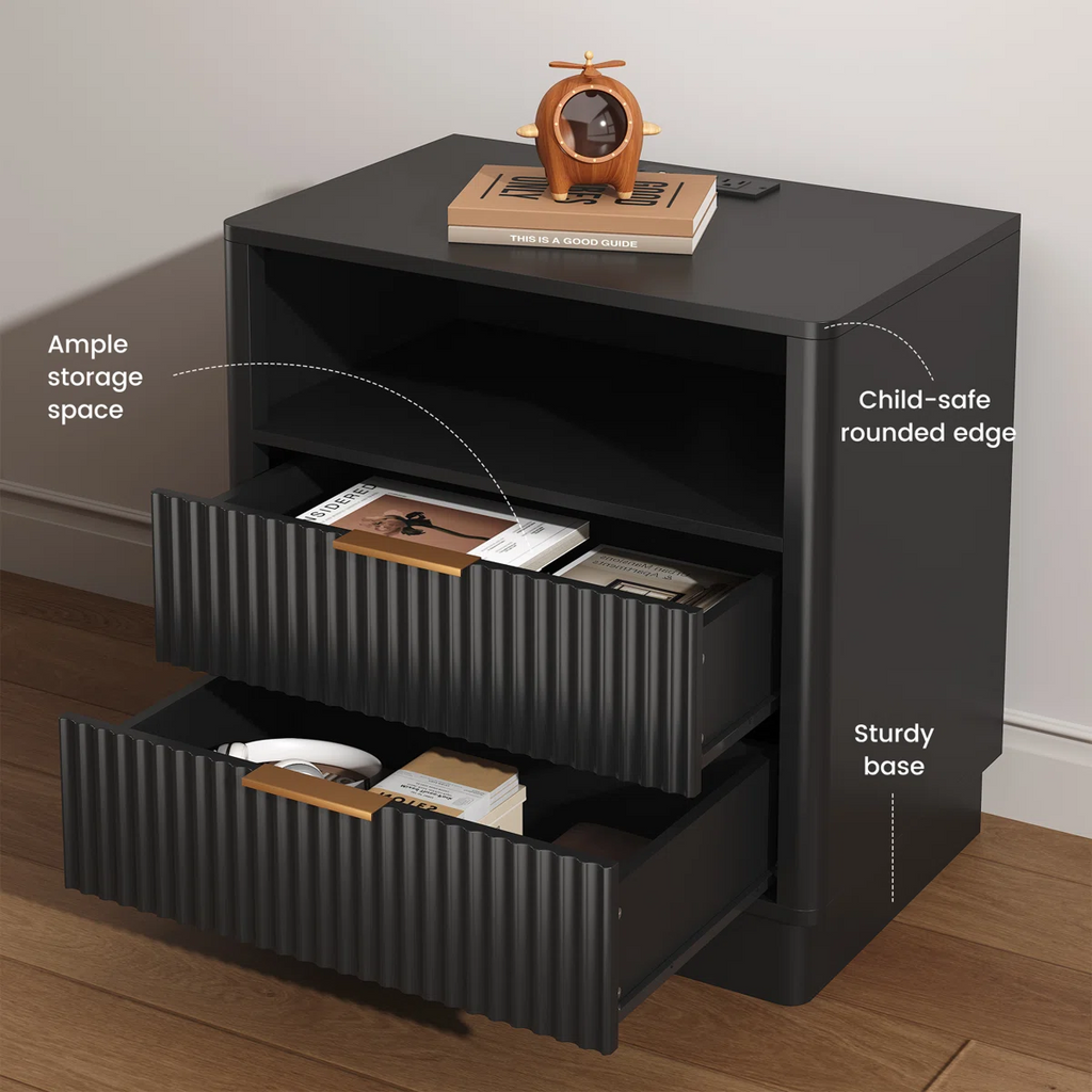 Contemporary LED Cabinet Nightstand