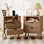 LED Wooden Bedside Table