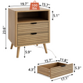 LED Wooden Bedside Table