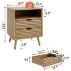 LED Wooden Bedside Table