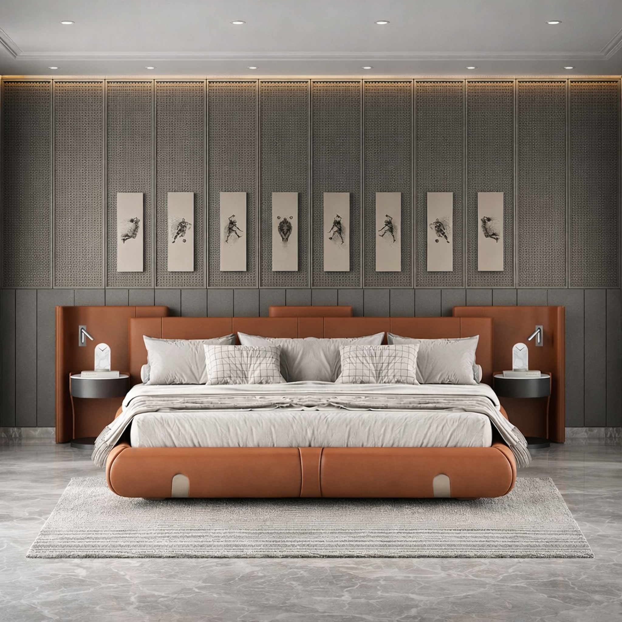 Executive Leather Bed