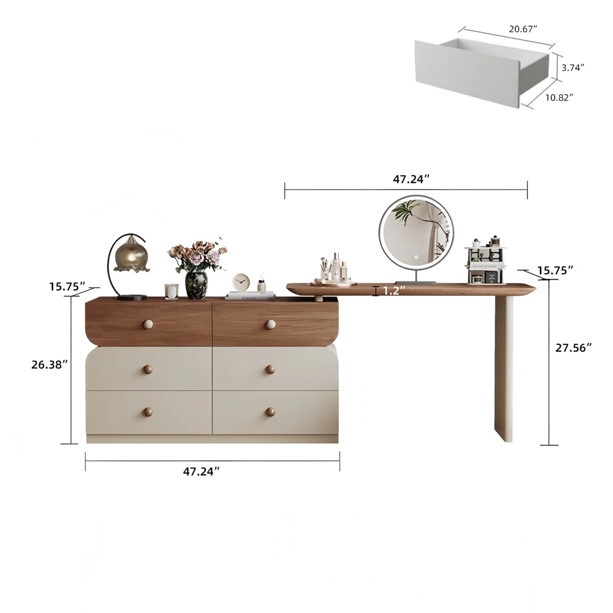 Nira Aurora Dressing Table