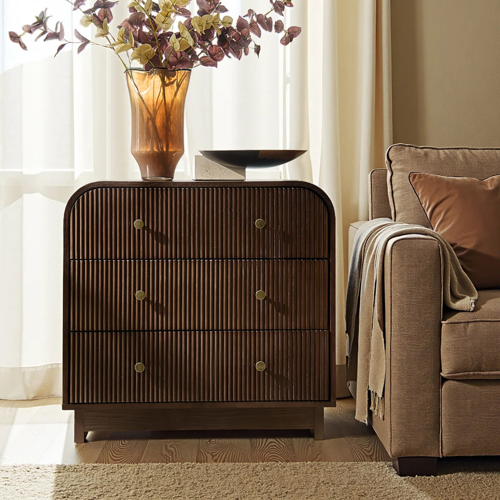 Arched Fluted Chest Nightstand