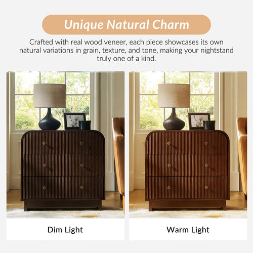 Arched Fluted Chest Nightstand