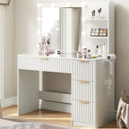 Nira Fluted Oak Dressing Table