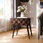 Geometric Cube Nightstand