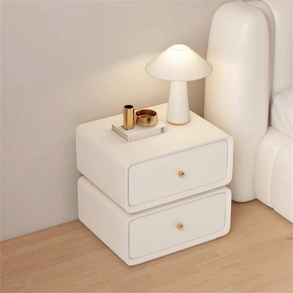 Minimal White Modern Nightstand