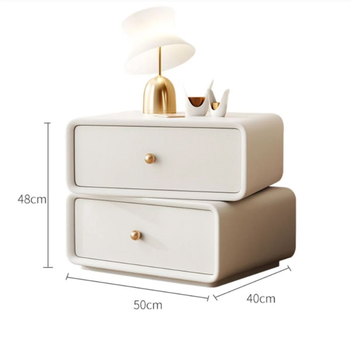 Minimal White Modern Nightstand